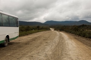 Fahrt von San Augustin nach Popayán auf einer Piste